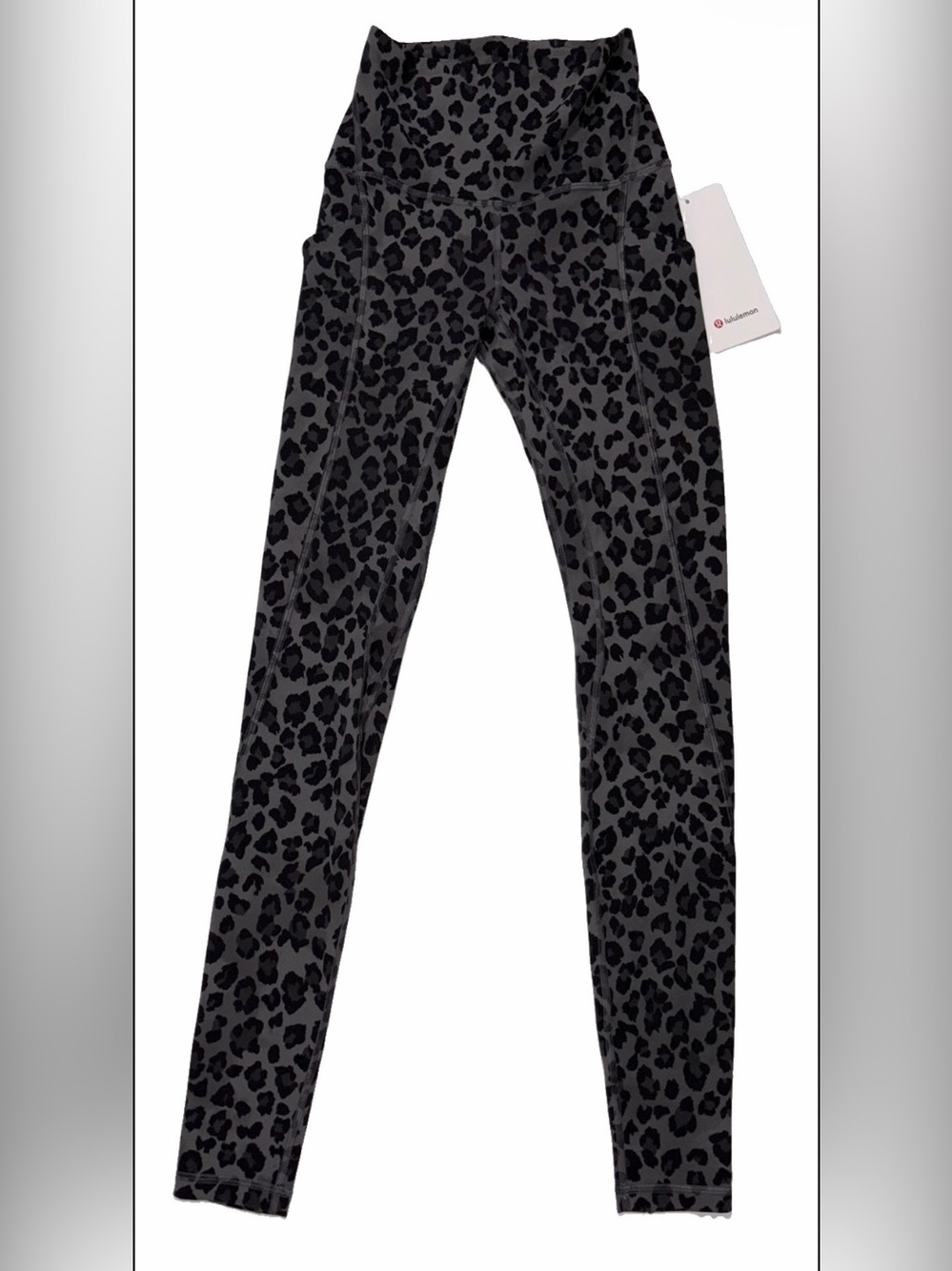 NWT•LULULEMON•SIZE 2•ALIGN HI RISE 28”L PANT*POCKETS•TRUE LEOPARD BLACK MULTI - Picture 2 of 16